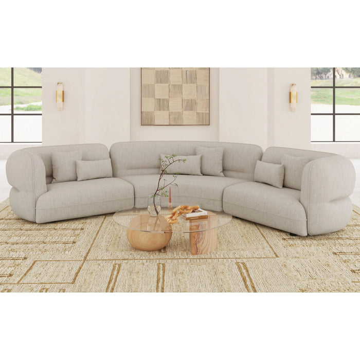 Four Seasons Wedge in Woolen Camel with 2 Pillows