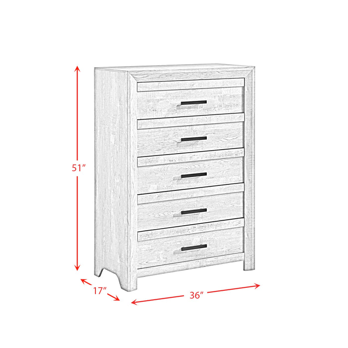 Ellen Panel Bedroom Set in White
