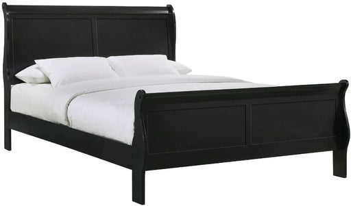 Elements International Louis Philippe Full Panel Bed in Black image