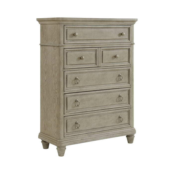 Whit-Ash Panel Bedroom Set in Light Grey