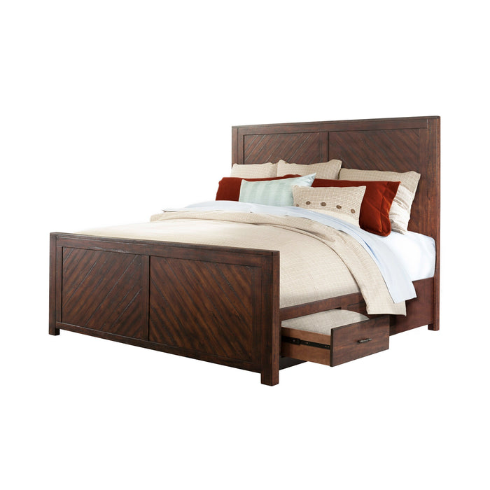 Jax Platform Storage Bed in Cherry