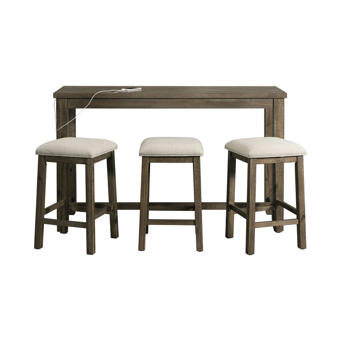 Stone Occasional Bar Table Single Pack (Table + Three Stools)