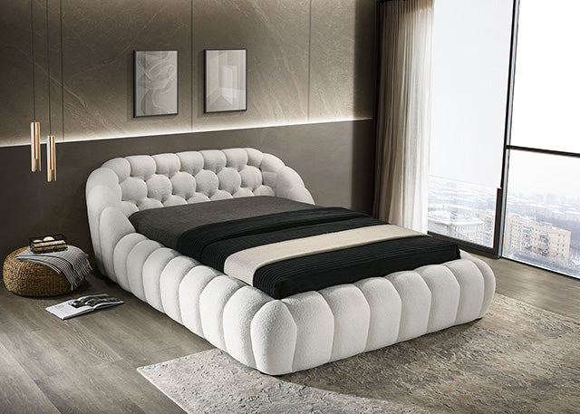 Newquay E.King & Queen Bed White, Grey, & Black
