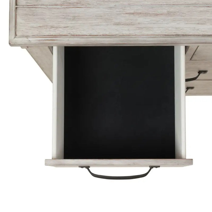 Elements International Scott Nightstand in White