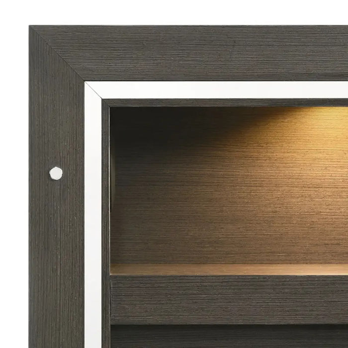 Elements International Sasha King Music Bed in Charcoal