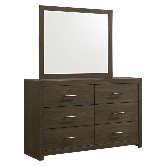 Elements International Hendricks Youth Dresser in Brown Grey