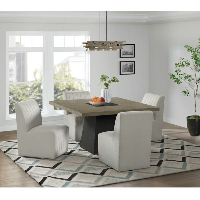 Elements International Jemma Dining Table in Gray
