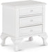 Elements International Jesse 3 Drawers Nightstand in White JS700NS image