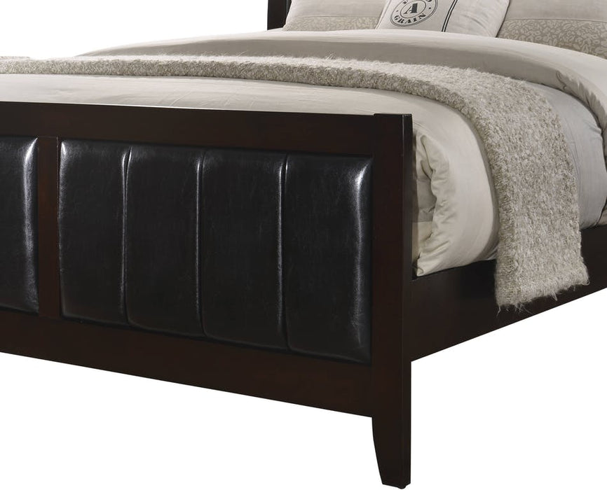Elements International Lawrence Full Panel Bed in Espresso Lacquer