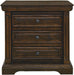 Elements International Condesa Tobacco 3 Drawer Nightstand in Brown image