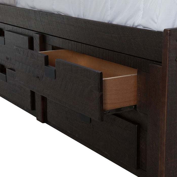 Elements International Vista Captain Bed Full Storage Bed in Brown