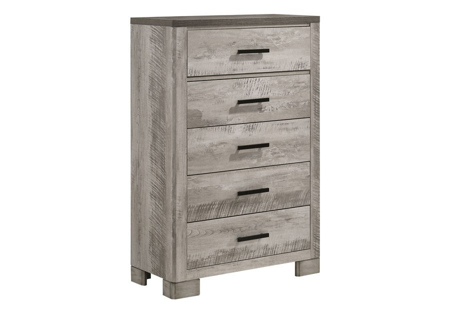 Elements International Millers Cove 5 Drawer Chest in Gray image
