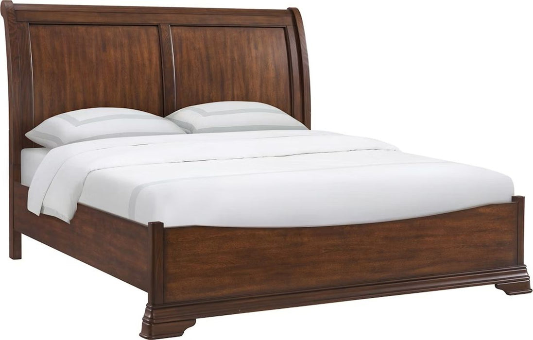 Elements International Phillipe Queen Panel Bed in Brown image