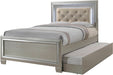 Elements International Platinum Youth Full Panel Bed in Champagne image
