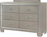 Elements International Platinum Youth 6 Drawer Dresser in Champagne image