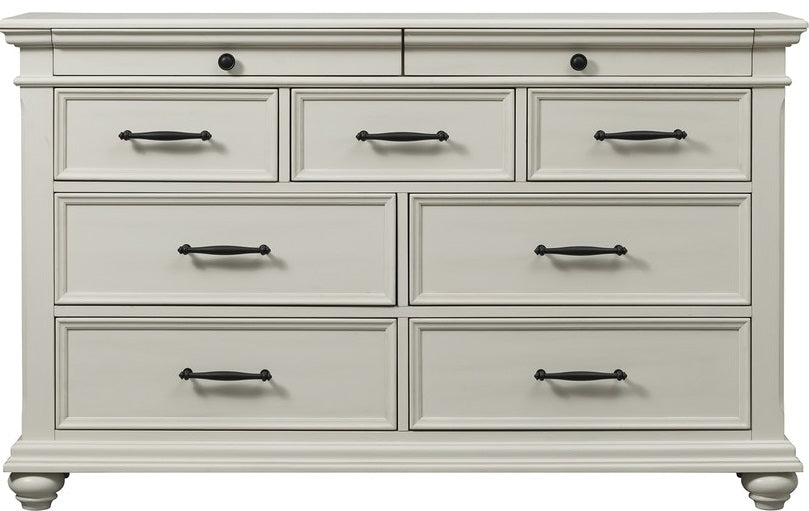 Elements International Slater 9 Drawer Dresser in White image