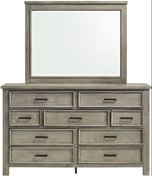 Elements International Sullivan Dresser in Drift Grey