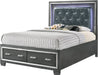 Elements International Titanium Queen Storage Bed in Gray image