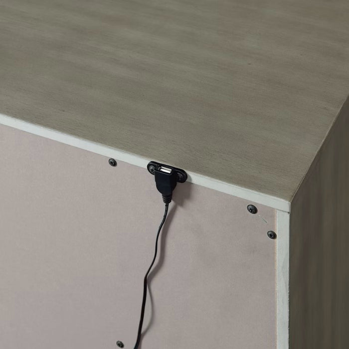 Elements International Zig Nightstand in Grey